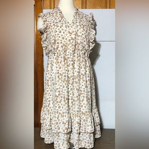 Ophelia Roe Women’s 3x summer double layer dress. Flirty and flowy!